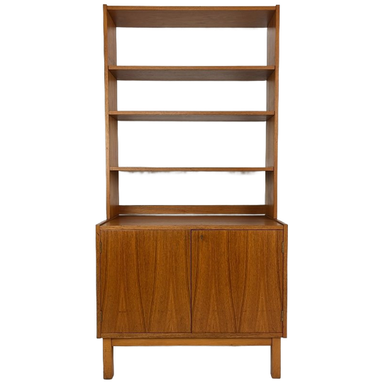Scandinavisch Vintage Teak Fineren Boekenkast Horten 1