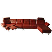 Rood Lederen Lounge Bank