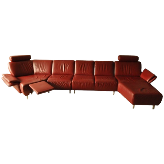 Rood Lederen Lounge Bank 1