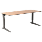 Ahrend Four Two Bureau, Beuken Blad, 180 X 80 Cm, Hoogte Instelbaar Onderstel thumbnail 1