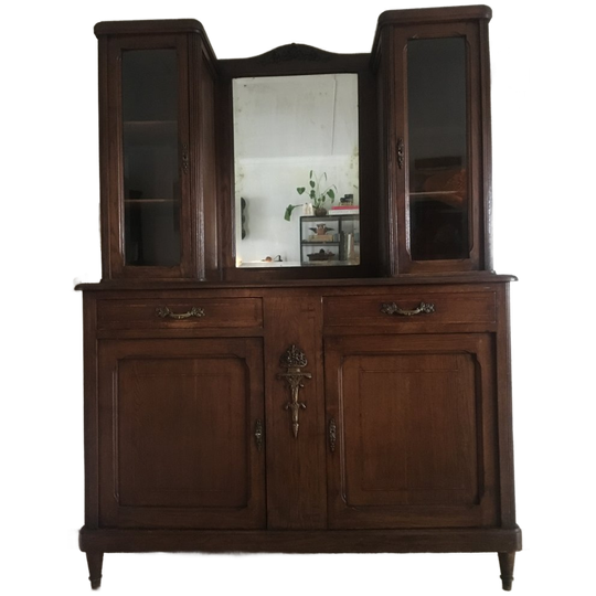 19th Century Antiek French Oak Vitrine 1