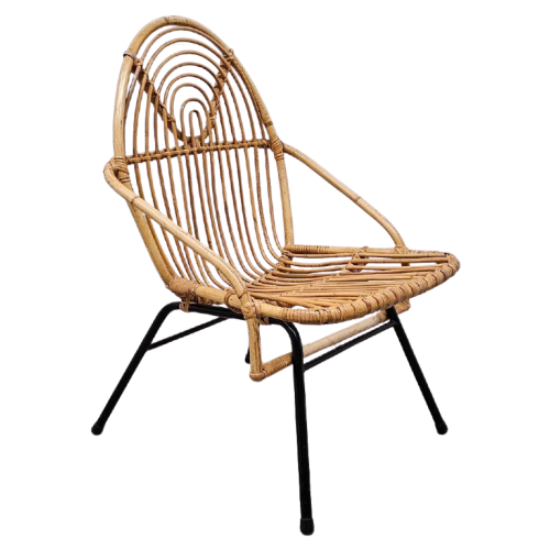 Vintage Fauteuil Fauteuiltje Rotan Stoel Stoelje