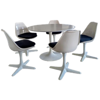 5 Vintage Arkana Tulipe Stoelen- Maurice Burke