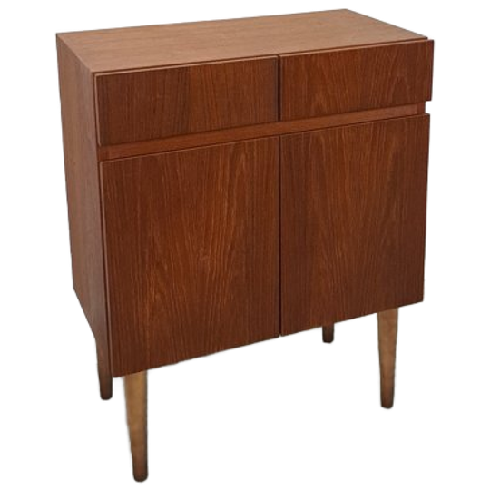 Teak Fineer Kastje Met Lades, Nr. 2 1