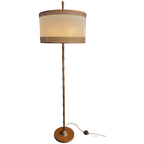 Bamboo Look Floorlamp Large White Shade thumbnail 1