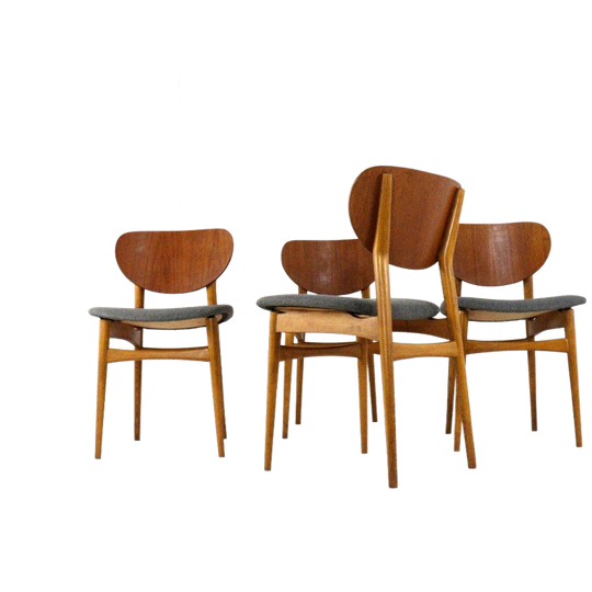 Set Van 4 Vintage Stoelen Nieuw Bekleed 1