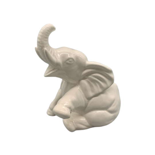 Bloempot Vintage Olifant Wit Porselein 1