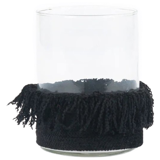 Bazar Bizar | De Oh My Gee Kaarsenhouder - Zwart Velvet - L 1