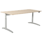 Werndl Bureau, Eiken Blad, 180 X 80 Cm, Hoogte Instelbaar Onderstel D.M.V. Handslinger thumbnail 1