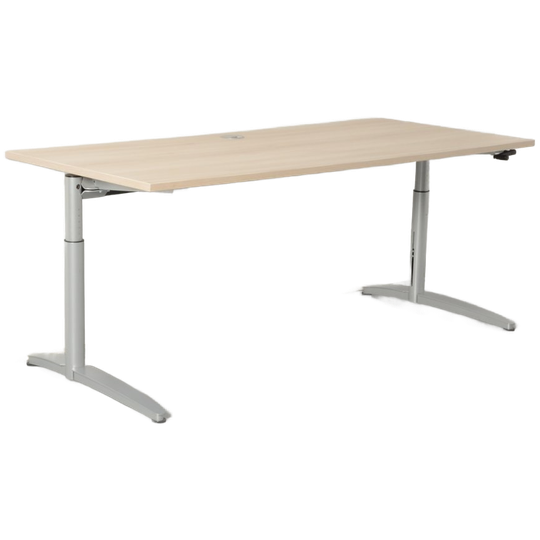 Werndl Bureau, Eiken Blad, 180 X 80 Cm, Hoogte Instelbaar Onderstel D.m.v. Handslinger 1
