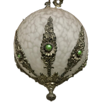 Art Deco Luster Met Gefumeerd Glas thumbnail 1
