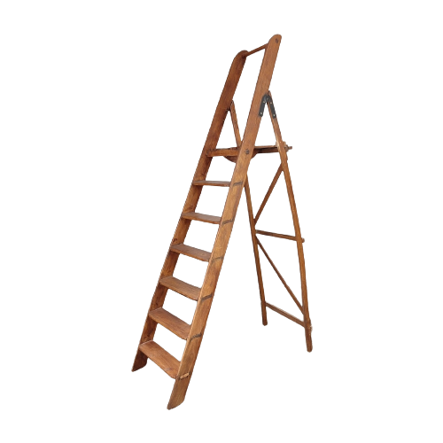 Antieke Houten Ladder