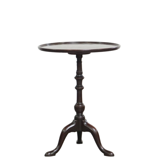 Engelse Antieke Bijzet / Wijntafel Met Single Piece Top Uit Begin 19e Eeuw 1