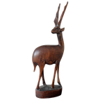 Vintage Houten Antilope, Mid Century thumbnail 1