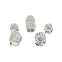 Bergdala - Glasbruk - Peter Johansson - Zweden - Paperweights (5) - Kristal - 70'S