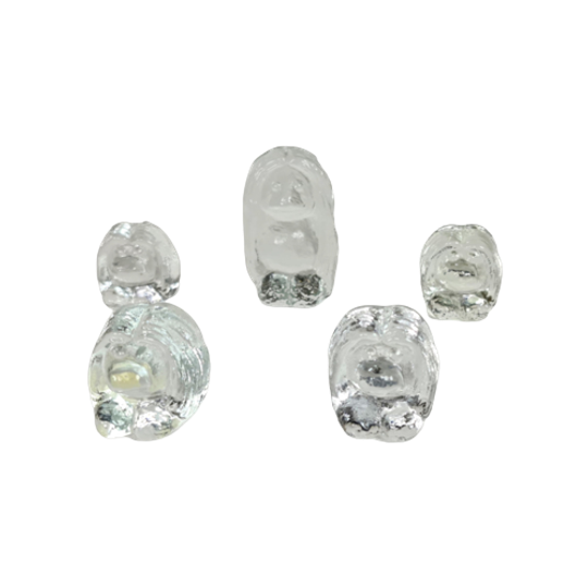 Bergdala - Glasbruk - Peter Johansson - Zweden - Paperweights (5) - Kristal - 70's 1