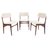 3 Palissander Vintage Dining Chairs Teddy Danish Design