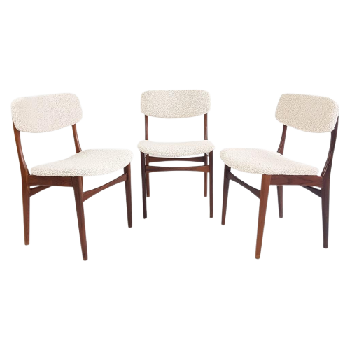 3 Palissander Vintage Dining Chairs Teddy Danish Design