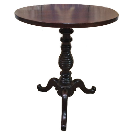 Klassieke Ronde Bijzettafel, Rokers Tafel Afm. 60x60cm En 68cm Hoog. 1