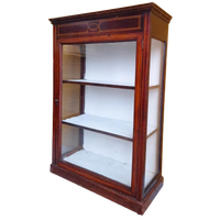 Vintage Mahoniehouten Vitrinekastje, Kastje Met Glas Deurtje
