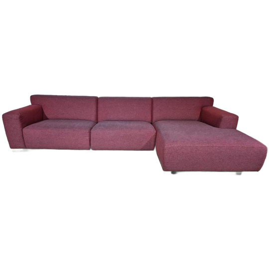 Montel Multi Plus Hoekbank - Rood- Grijs - Stof - Design 1