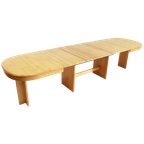 Vintage Deense Grote Ovalen Uitschuifbare Eettafel Xl thumbnail 1