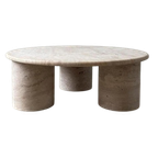 De Allermooiste Nieuwe Ronde Travertin Salontafel thumbnail 1