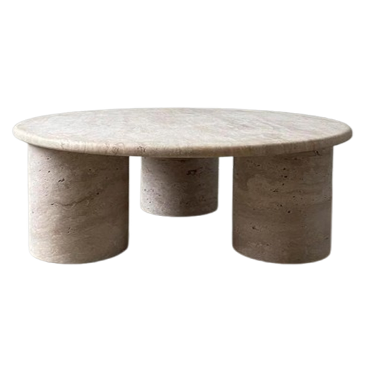 De Allermooiste Nieuwe Ronde Travertin Salontafel 1