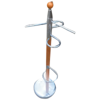 Mid-Century Zilverkleurig, Metallic Paraplu Standaard