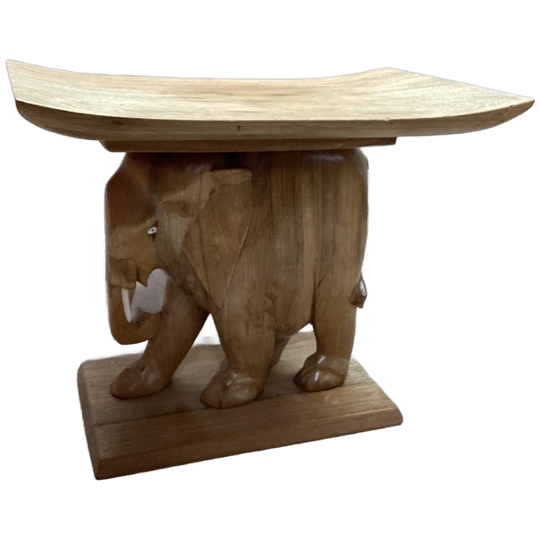 Houten Plantentafeltje/bijzettafel Met Olifant 1