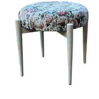 Vintage Krukje Jaren 60 Bloemenmotief Ottoman