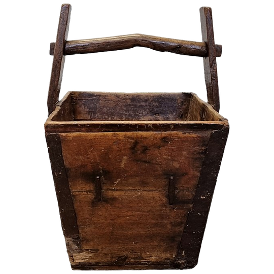 Antiek Chinees Houten Rijst Of Graanemmer, 19e/20e Eeuw 1