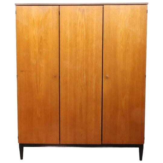Vintage Kledingkast 3 Deurs Teak 1
