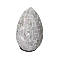 Oosterse Mozaïek-Lamp Tafellamp Egg-Lamp Wit Glas