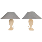 Set 2 Vintage Albast Tafellamp Marmer Lamp ‘60 Spain Design thumbnail 1