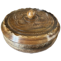 Opbergdoos Rond Handmade Hout Vintage