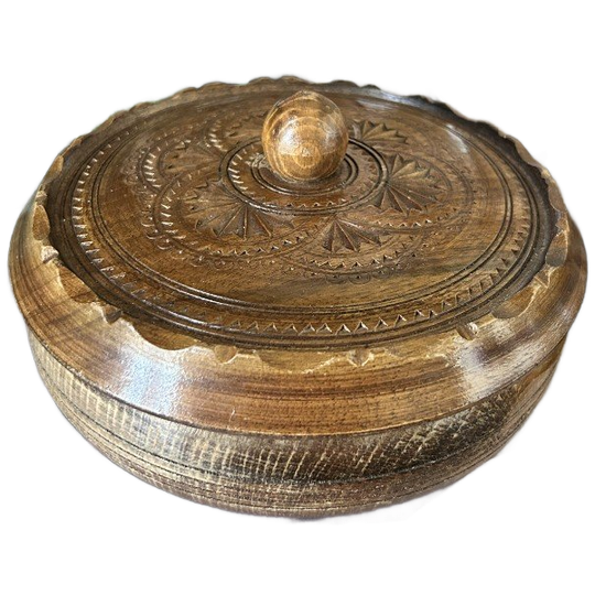 Opbergdoos Rond Handmade Hout Vintage 1