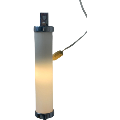 Art Deco Wandlamp Melkglas En Chroom