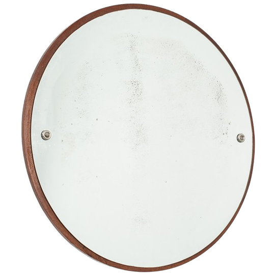 Ronde Teak Spiegel 1