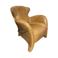 Saddle Chair / Zadel Fauteuil Vintage Camel Leer Eyecatcher