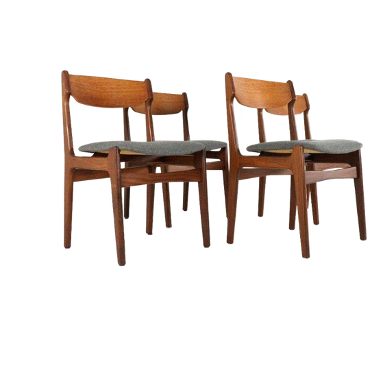Set 4 Findahl Vintage Eetkamerstoelen Stoelen Gestoffeerd Deens 1