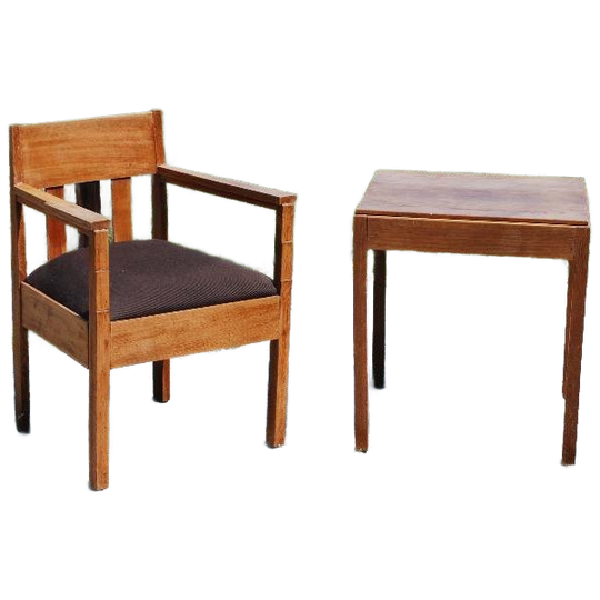 Art Deco Stoel En Tafel 1