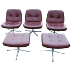 Vintage Fauteuils (3) Met Hocker (2) thumbnail 1