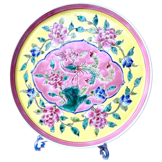 Decoratief Bord Nyonya Peranakan Chinees Porselein 1
