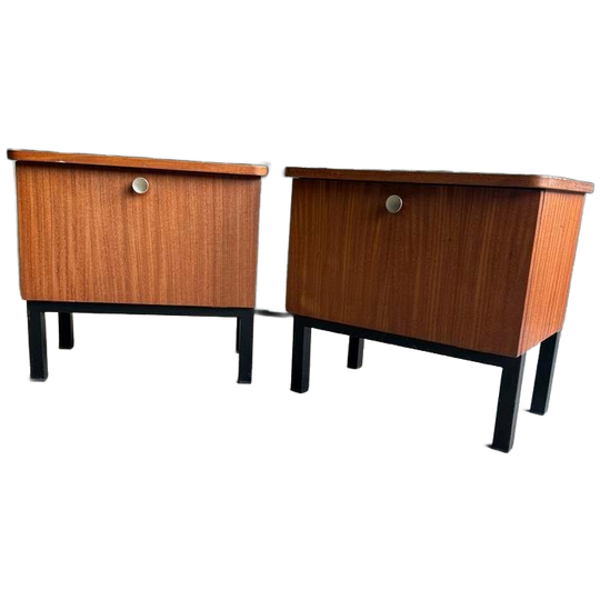 Vintage Teak Nachtkastjes - Set Van 2 1