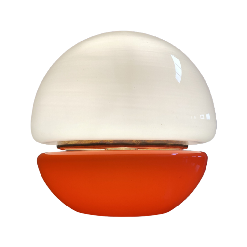 Orange And White Glass Table Lamp By Stepan Tabery For Prikon