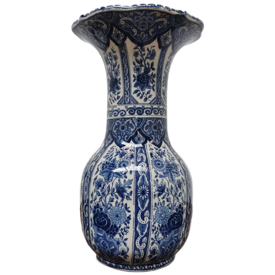 Vintage Delftsblauwe Vaas Tulpvaas Porselein 1