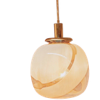 Italian Murano Glass Swirly Donut Hanging Light thumbnail 1