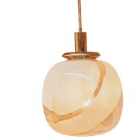 Italian Murano Glass Swirly Donut Hanging Light