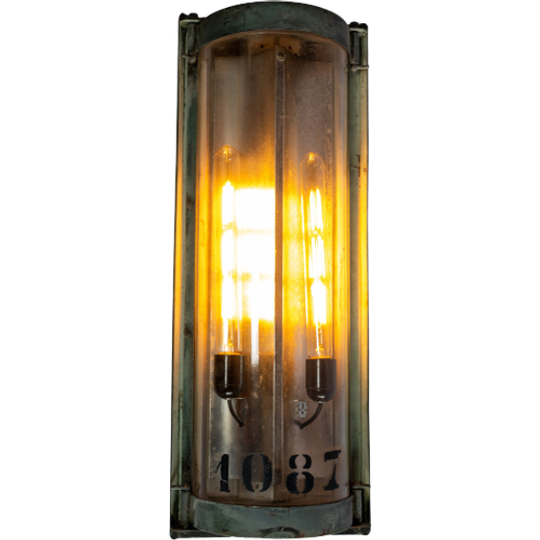 Industrial Wall Lamp With Unique Number 1
